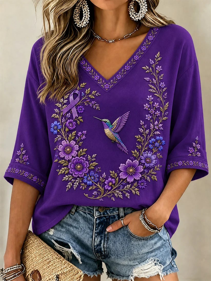 Women's Alzheimer's Awareness Graphic Print T-Shirt